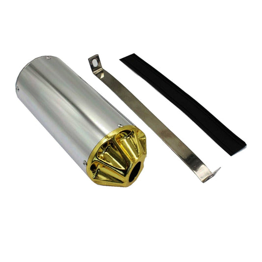 28mm Exhaust Muffler 50 70 110 125 cc Dirt Pit Bike ATV Thumpstar Atomik Gold - TDRMOTO