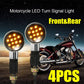 AU! 4x Chrome Motorcycle Turn Signal LED Indicator Light For Honda Yamaha Suzuki - TDRMOTO