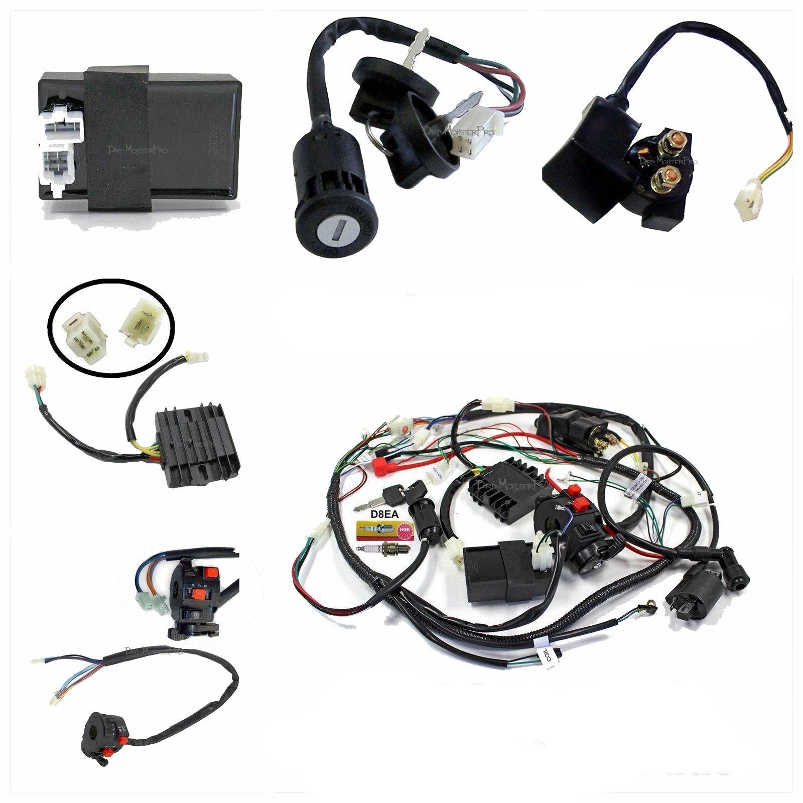 Complete Engine DC Wiring Harness Wiring Loom 200cc 250cc ATV Quad Bike Buggy - TDRMOTO