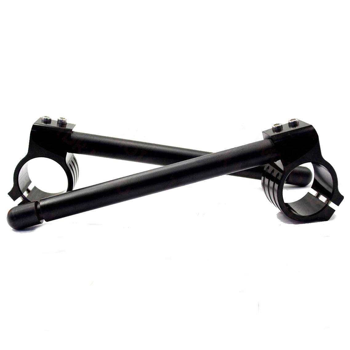 Black 41mm Clip Ons Fork Handle Bars Handlebars CNC Motorcycle Universal Honda - TDRMOTO