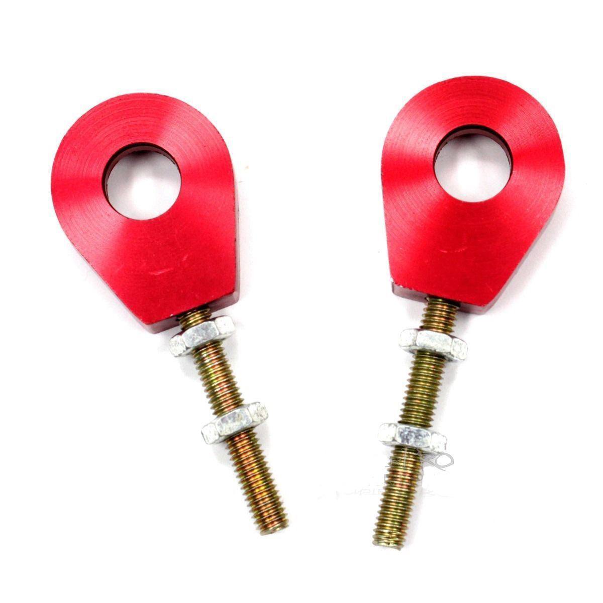 Red 2pc 15mm Chain Tensioner Adjusters Fit Honda Atomik Thumpstar Bike Scooter - TDRMOTO