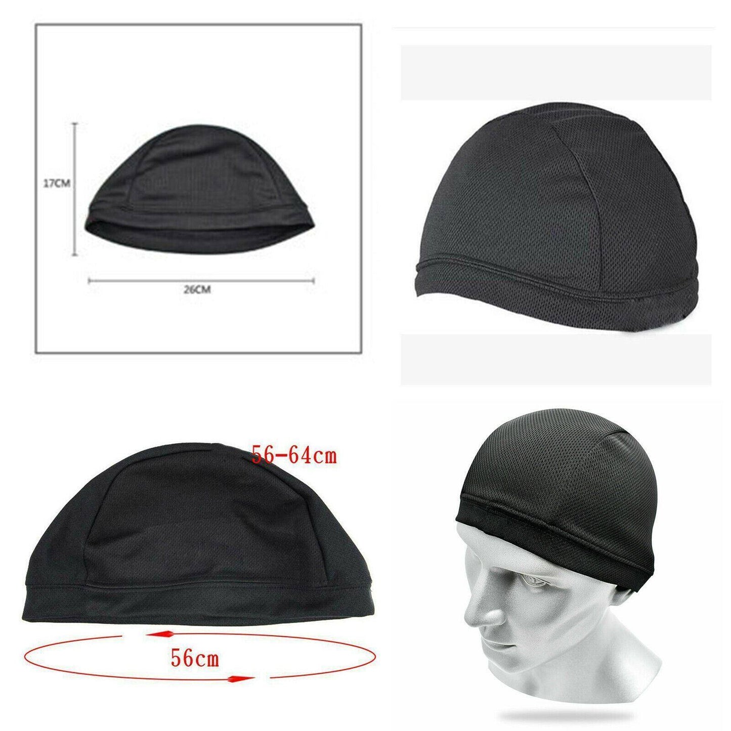 Motorcycle Helmet Inner Liner Cooling Cap Sweatband Beanies Sport Outdoor Hat - TDRMOTO