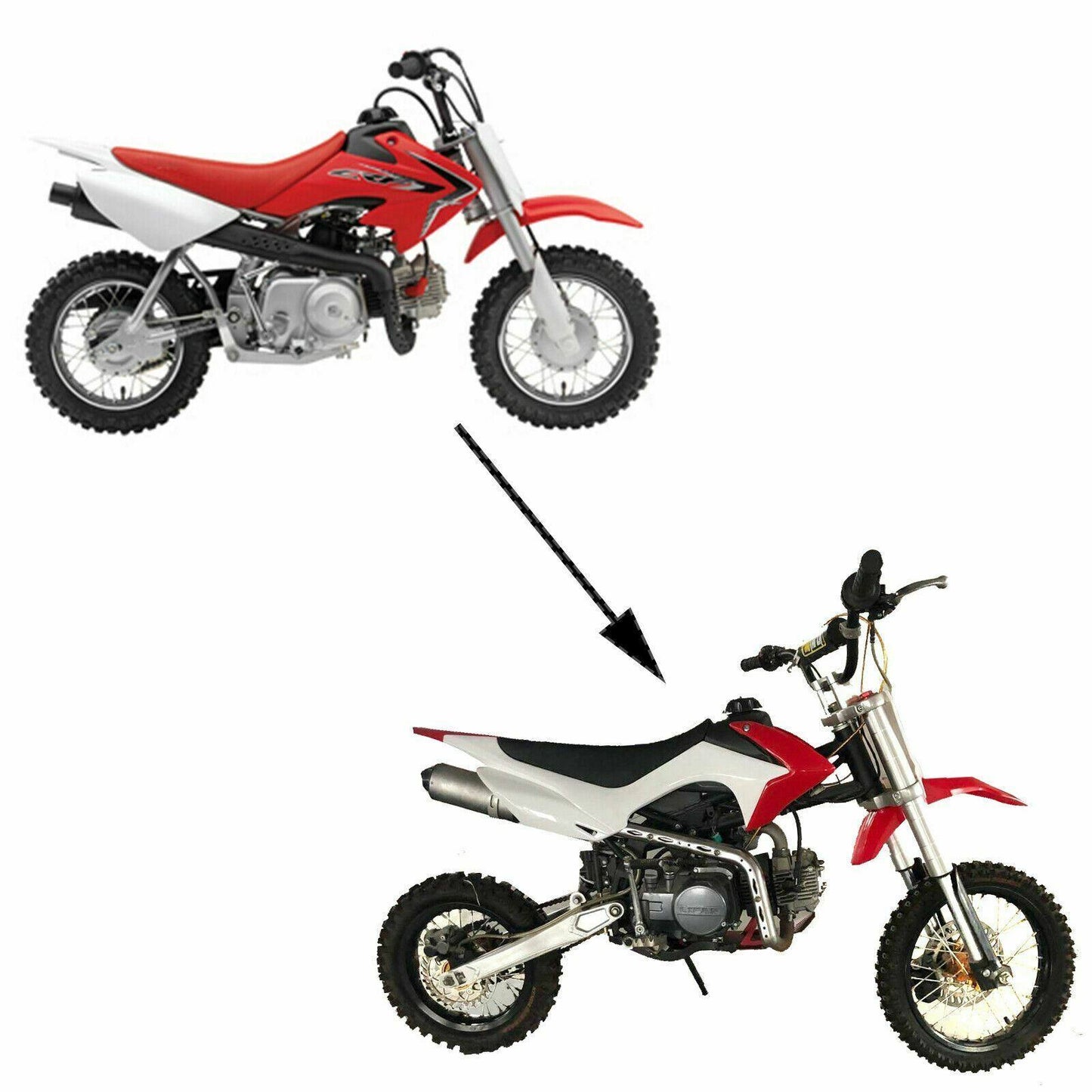 Fender Plastics Seat Tank Conversion for CRF50 Dirt Atomik 110cc 125cc Pit Bike - TDRMOTO