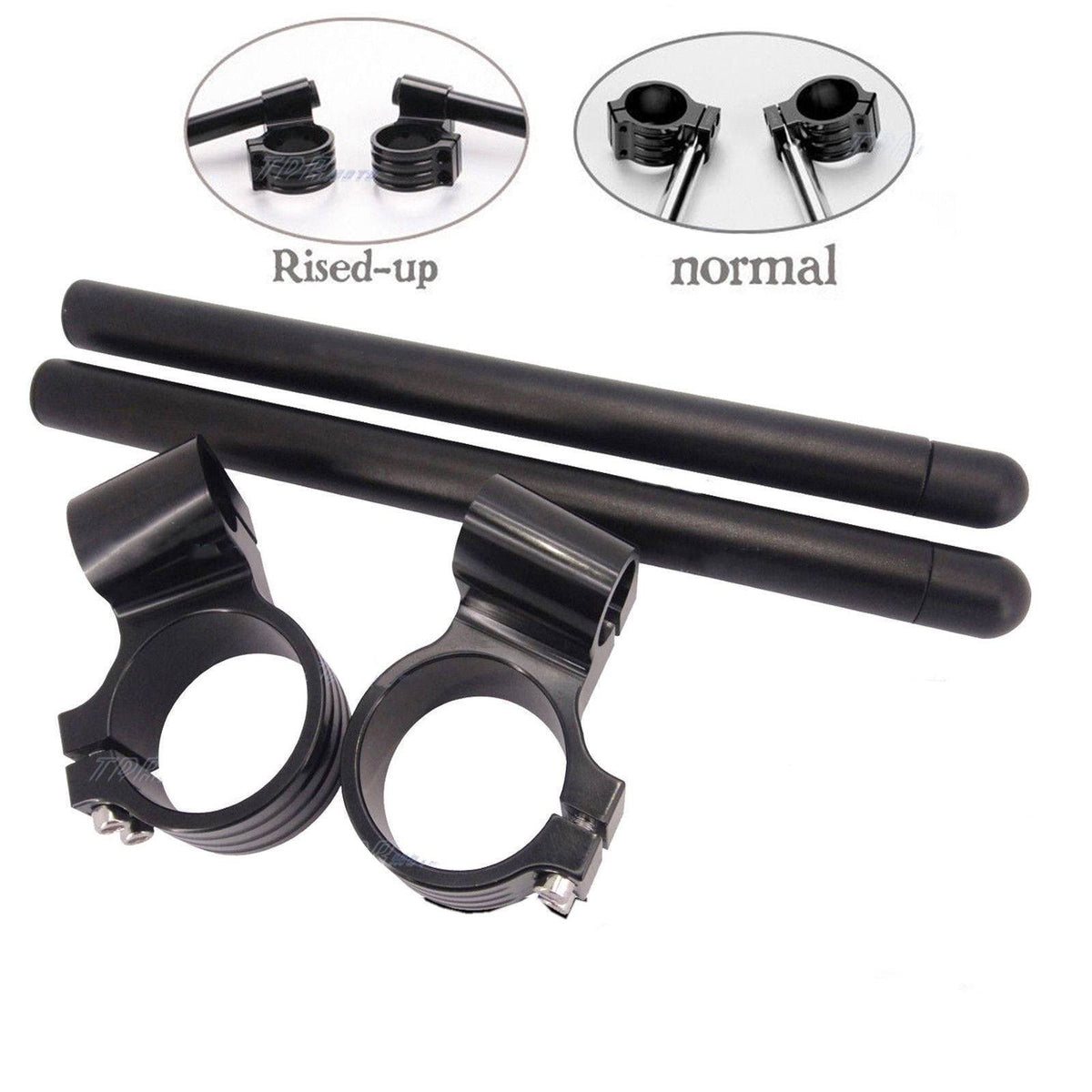 50mm CNC Raised Handle Bars Clip Ons For Suzuki GSXR 750 600 GSXR1000 Universal - TDRMOTO