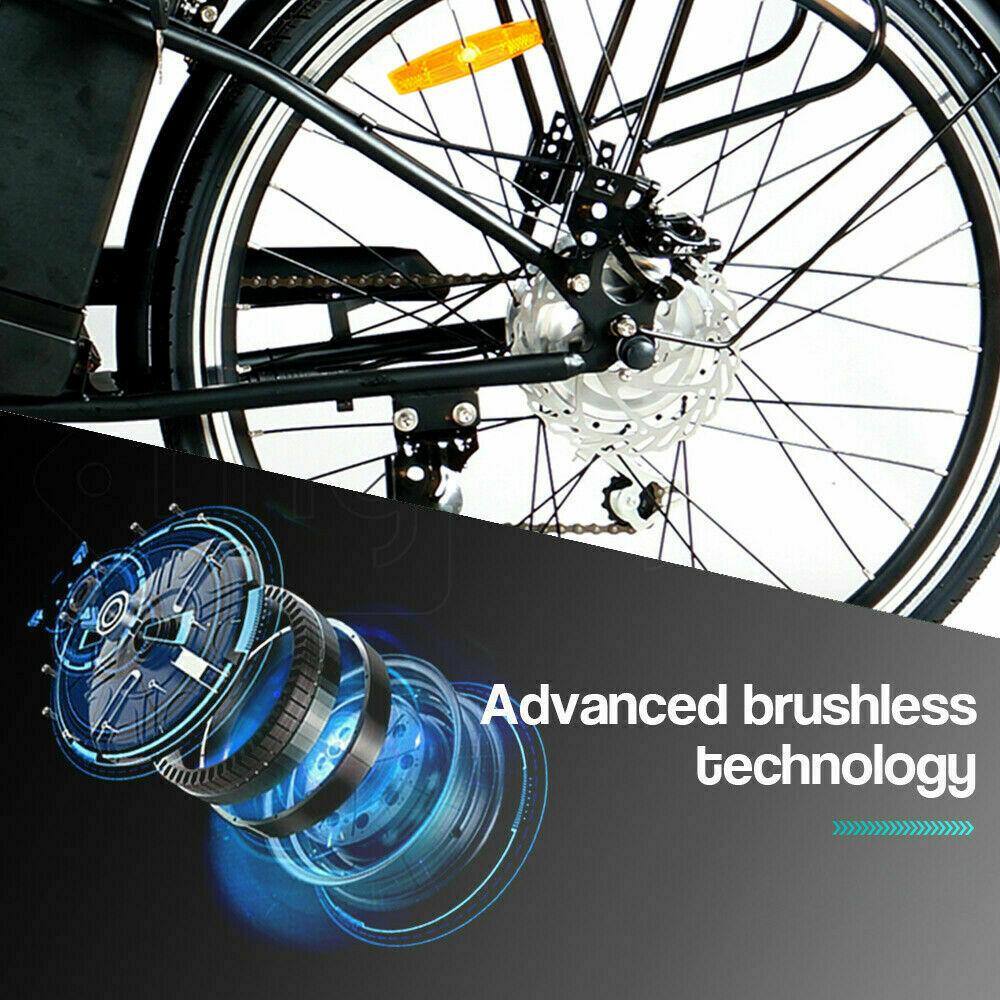 TDR 250W 26" Black Electric Bike PAS 25km/h 10Ah Lithium Battery - TDRMOTO