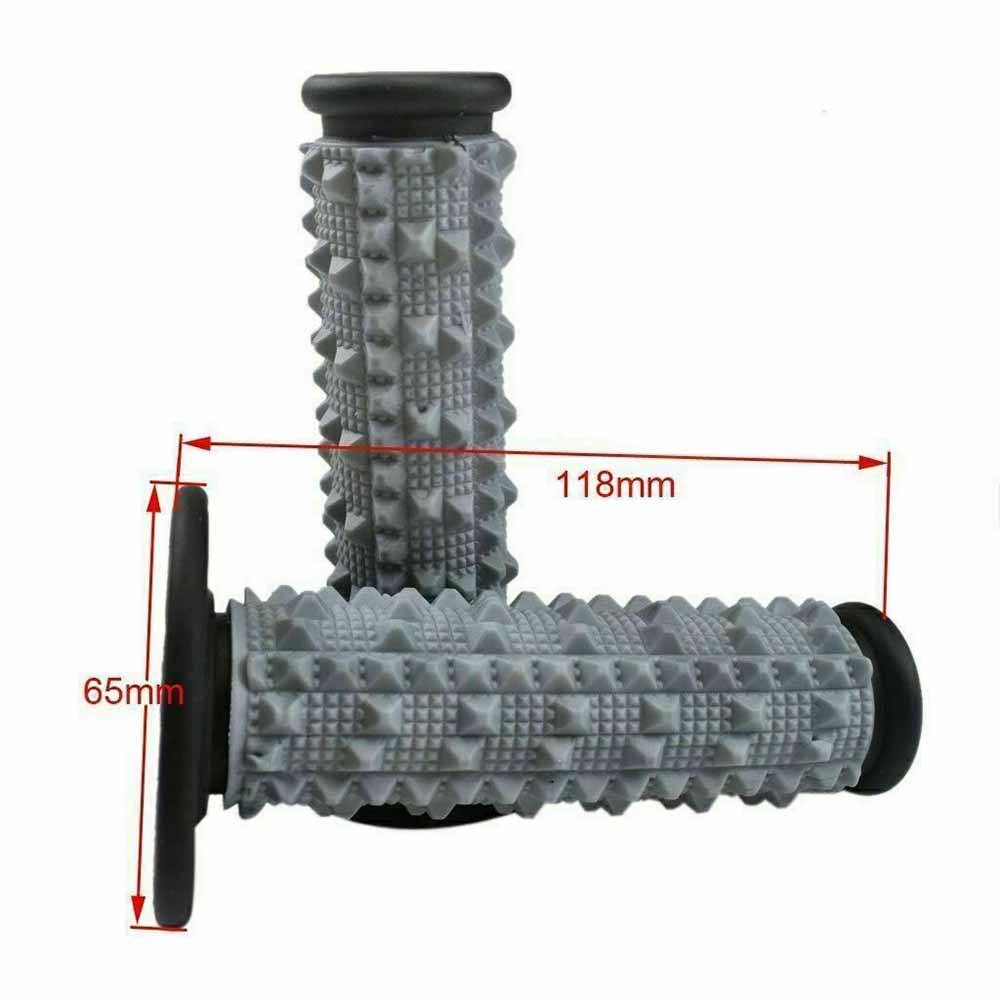 7/8" (22mm) Soft Rubber Handlebar Grips For Dirt Bike ATV Quad Go Kart – Universal Fit