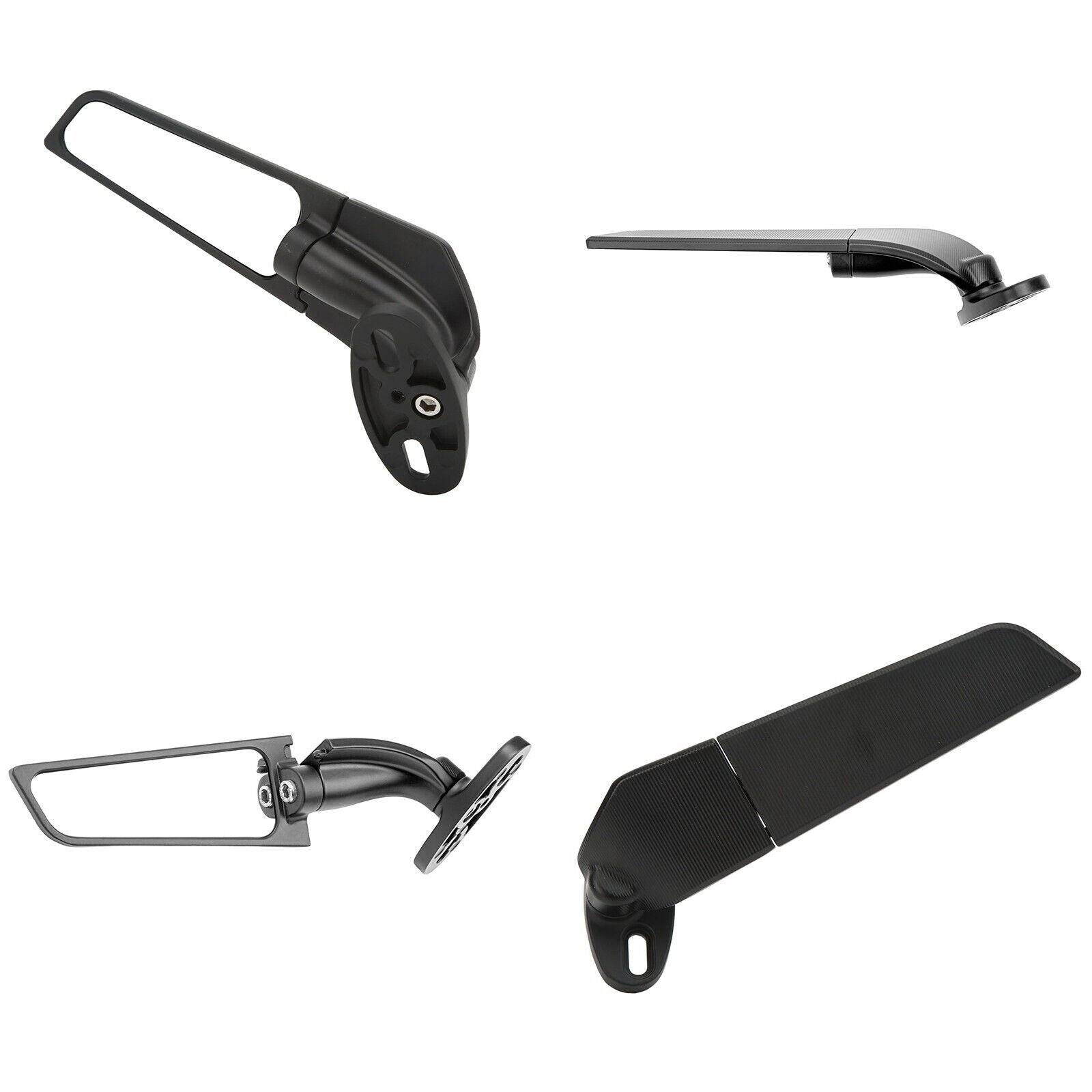2Pcs Unviersal Motorcycle Rearview Mirrors Adjustable Wind Swivel Wing Mirror - TDRMOTO