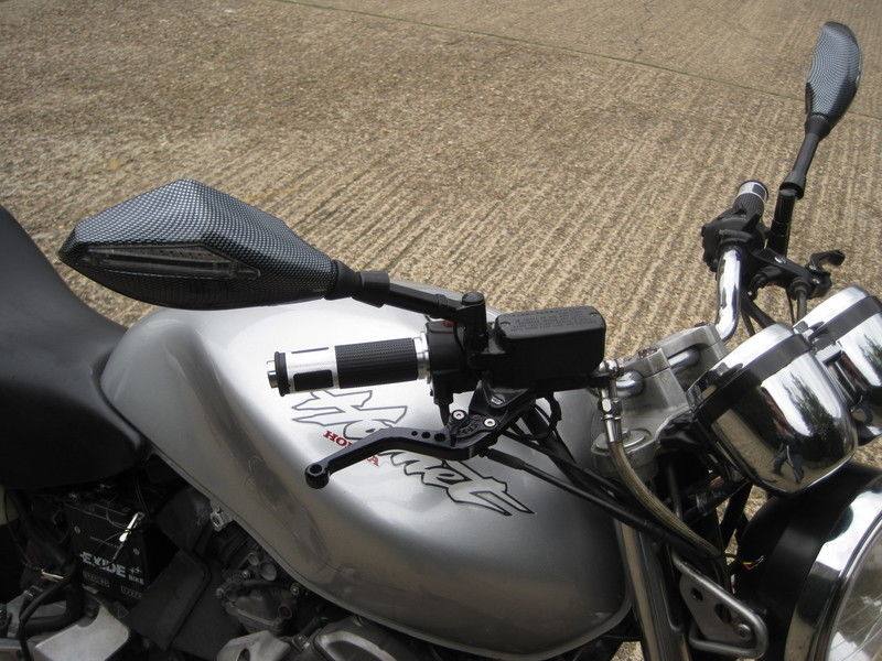Pair 10mm Motorcycle LED Turn Signal Integrated Indicator Light Rearview Mirror - TDRMOTO