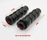 1"/25mm Chrome Handlebar Hand Grips with Throttle Boss - TDRMOTO