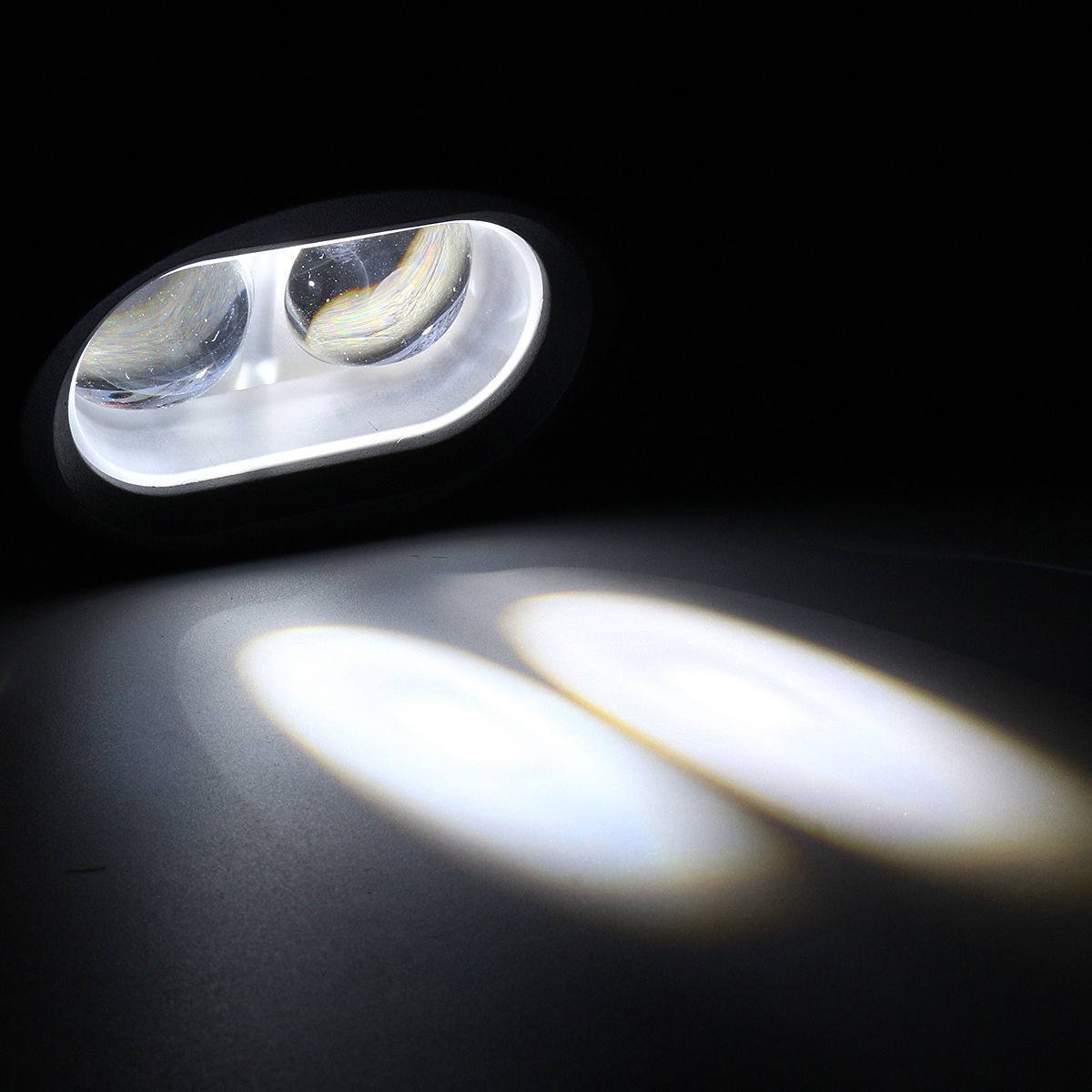 Pair - Motorcycle LED Driving Spotlight Spot Fog Head Light Lamps Bright White - TDRMOTO
