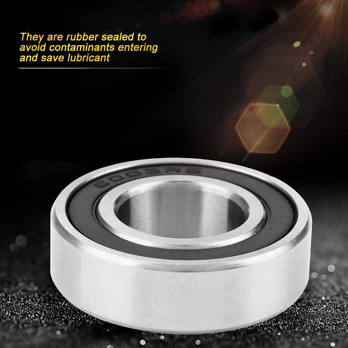 6003RS 35mm x 17mm X 10mm New Bearing Steel Metal Deep Groove Ball Bearings Sealed - TDRMOTO