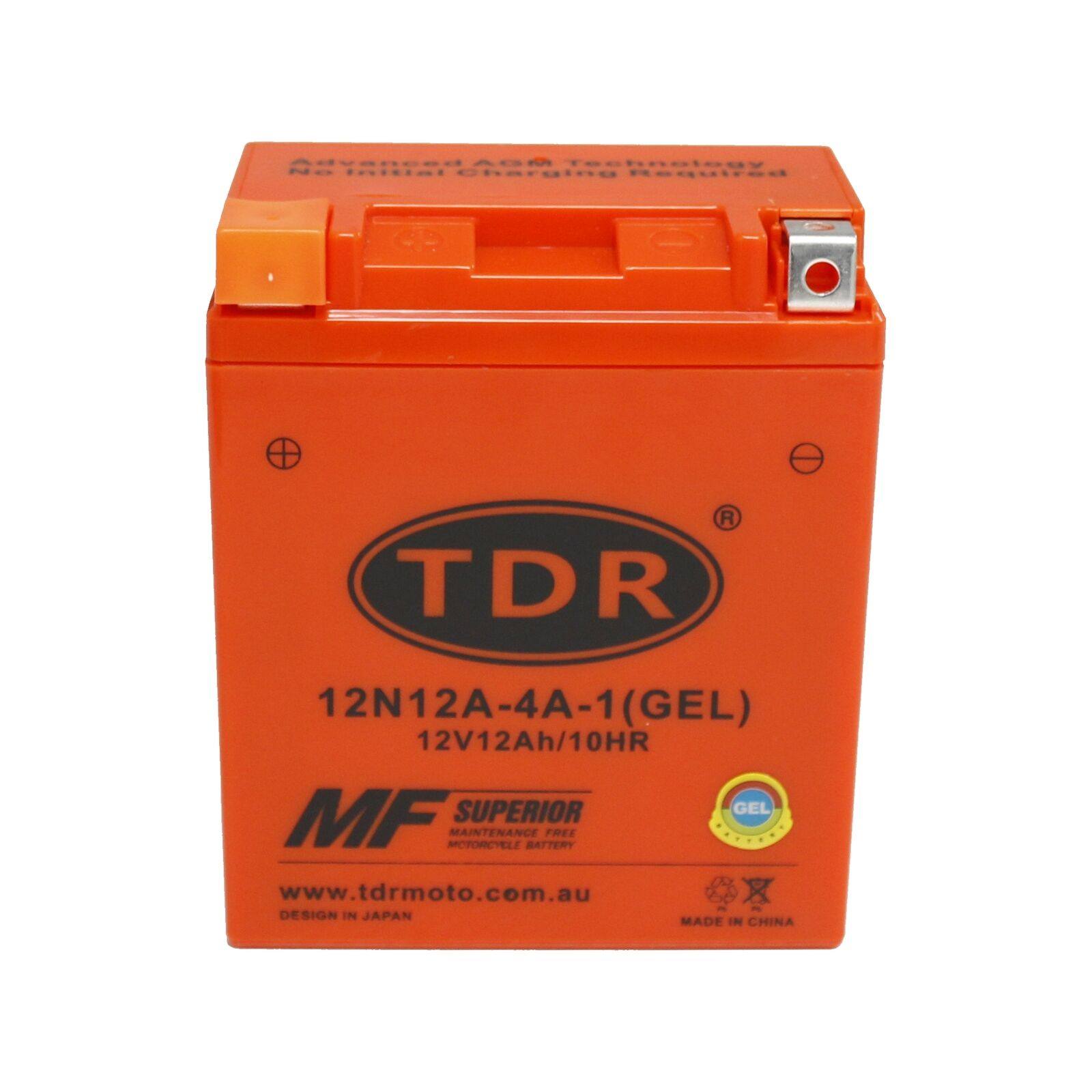 12N12A-4A-1 12V 12Ah Motorcycle Battery For Honda Yamaha Kawasaki Motorbike ATV YTX14AH-BS/YB12A-A - TDRMOTO