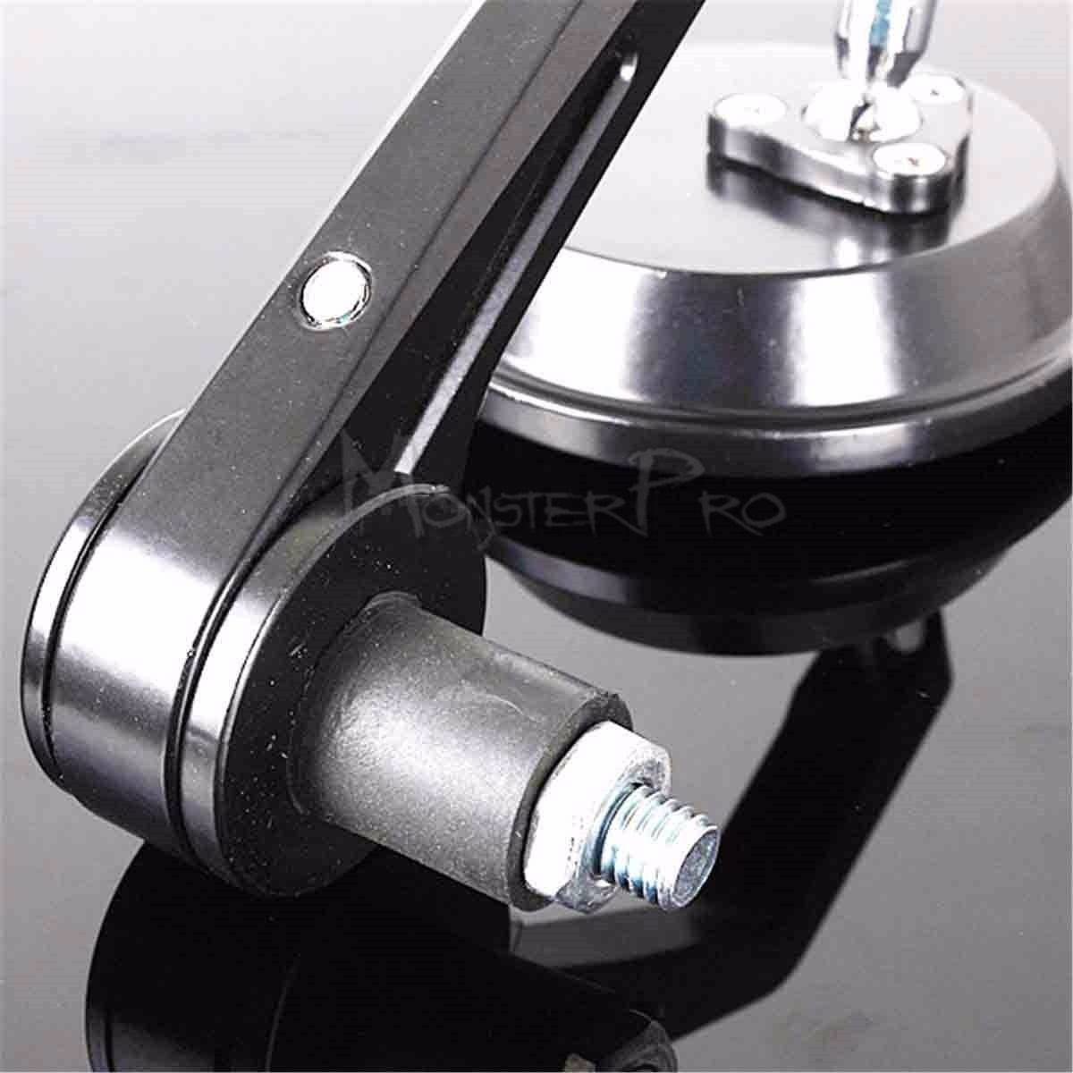 Round Universal Black Motorcycle 7/8" Bar End Rear Side View Mirrors Cafe Racer - TDRMOTO