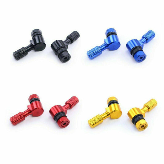 Motorcycle 45 Degree Rim Wheel Tire Valve Stems 11.3mm CNC Aluminum Black - TDRMOTO