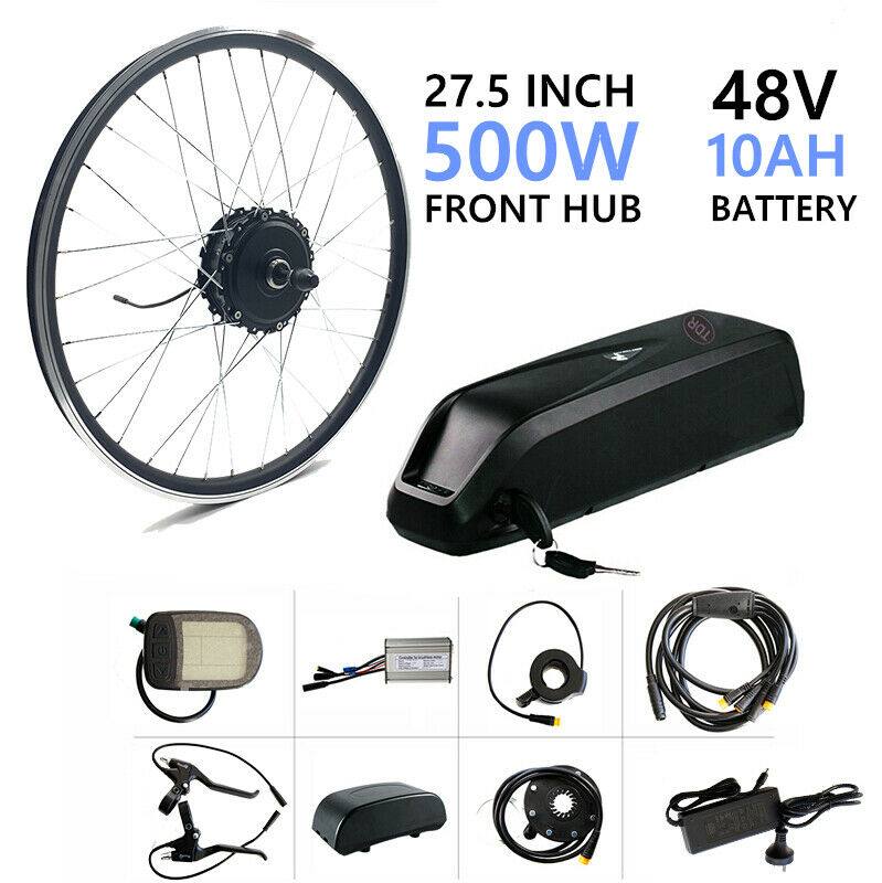 500W 27.5" Front Hub 48V 10Ah Battery Electric Bike Conversion Kit - TDRMOTO