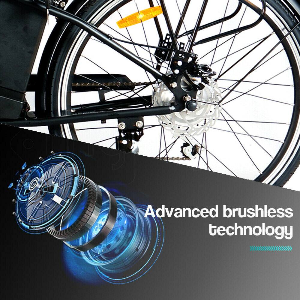 TDR 250W 26" White Electric Bike with 10Ah Lithium Ion Battery - TDRMOTO