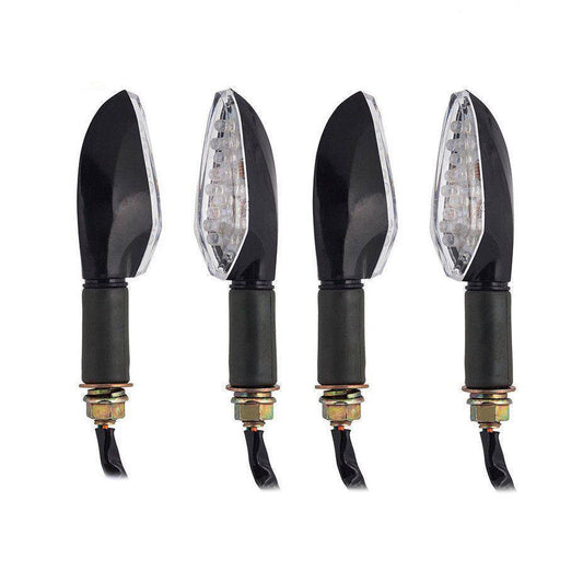 4x Black Indicators Motorcycle Motorbike LED Blinkers For Yamaha Honda Suzuki - TDRMOTO 927