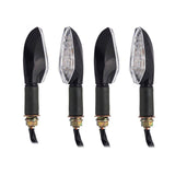 4x Black Indicators Motorcycle Motorbike LED Blinkers For Yamaha Honda Suzuki - TDRMOTO