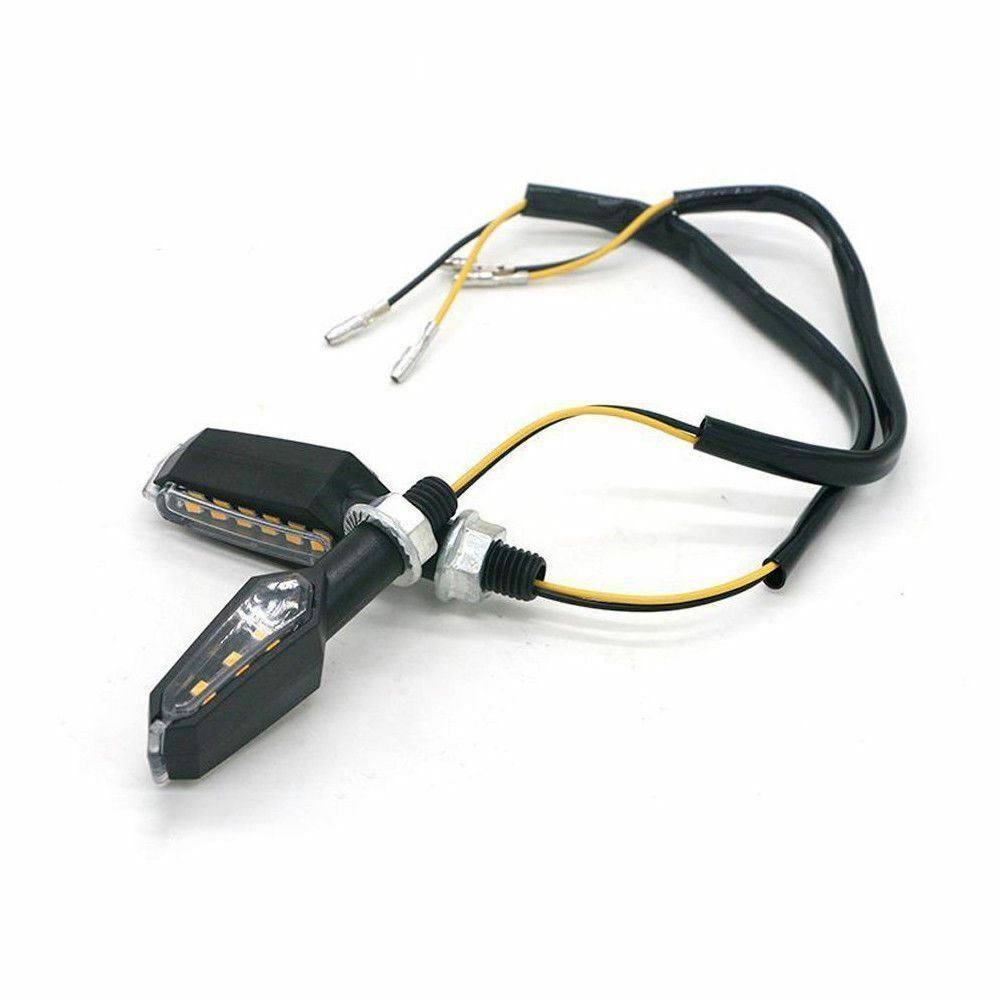 KEEPDSGN 10mm LED Mini Turn Signal Indicators For Yamaha WR250R, WR125, WR450F & WR500 – Pair (Smoke Lens, Amber Light)