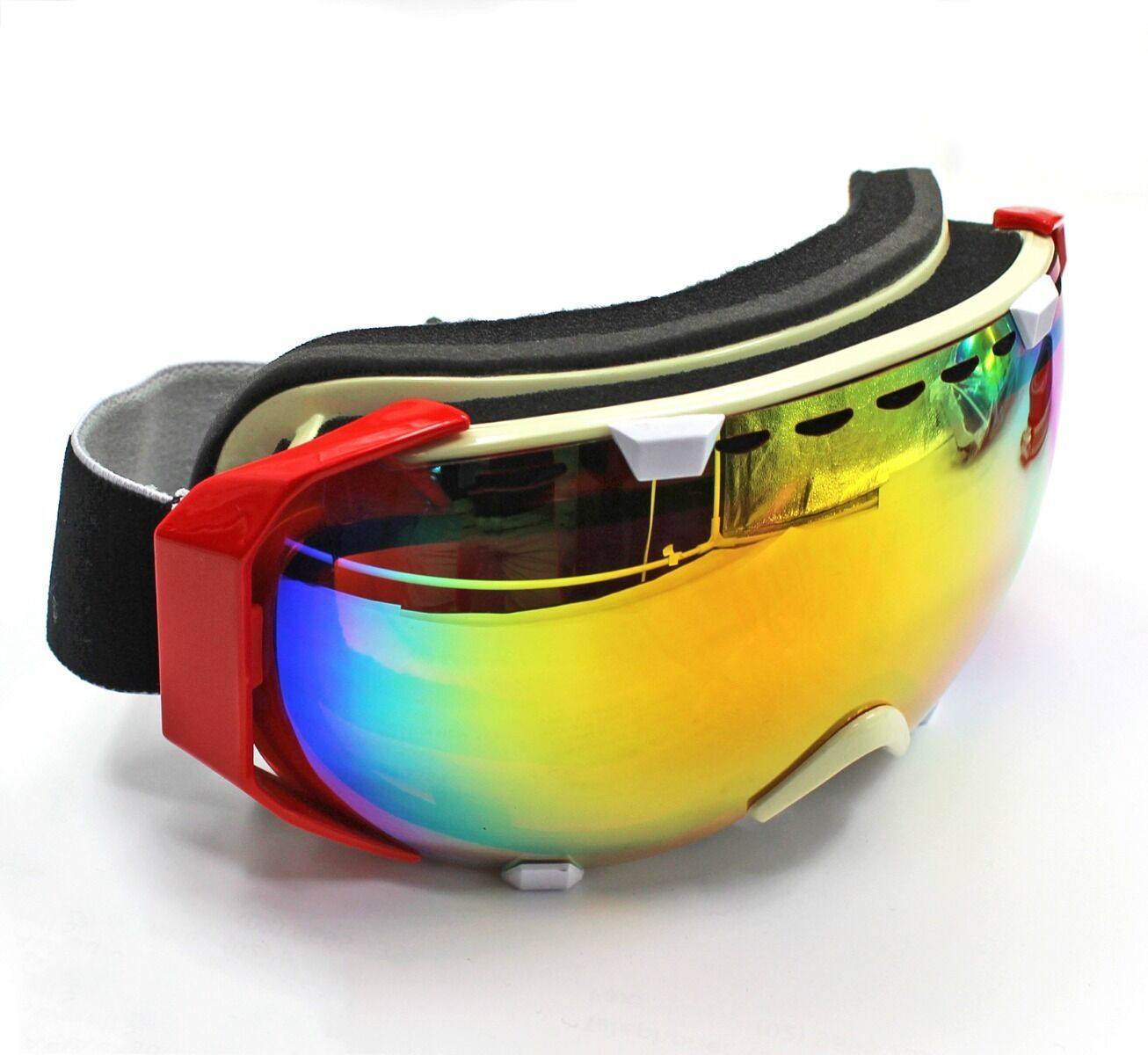Red Double Lens Anti Fog Snow Goggle for Adult Unisex - TDRMOTO