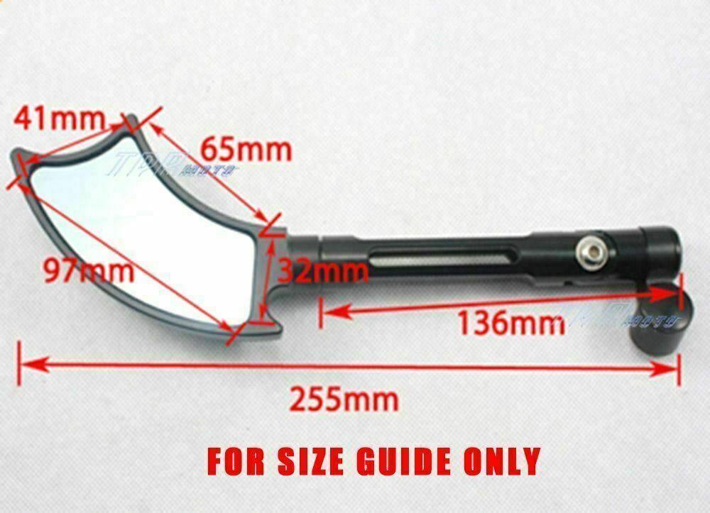 Pair of Quality Motorcycle 8MM 10MM CNC AXE Aluminum Rear View Side Mirrors CNC - TDRMOTO