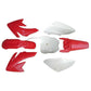 RED & WHITE CRF70 Plastics Fairing Guard Fender Dirt Pit Bike 140/150/160/200 cc - TDRMOTO