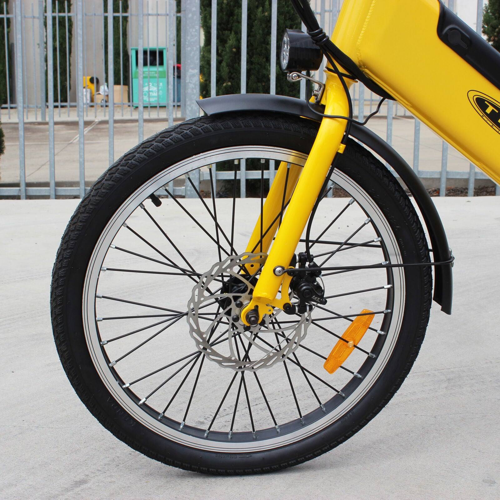TDR Yellow Cargo Electric Bike 22" 48V 250W Dual Battery Long Range - TDRMOTO