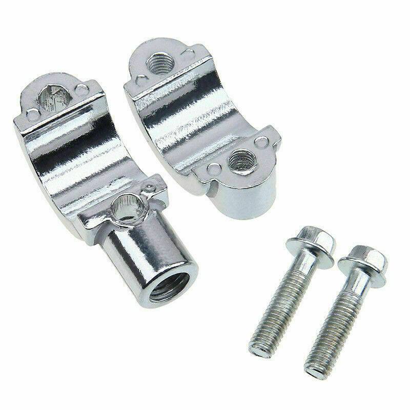 Universal Motorbike Motorcycle Chrome Mirror mounts For 22mm Bars 8mm Threads - TDRMOTO