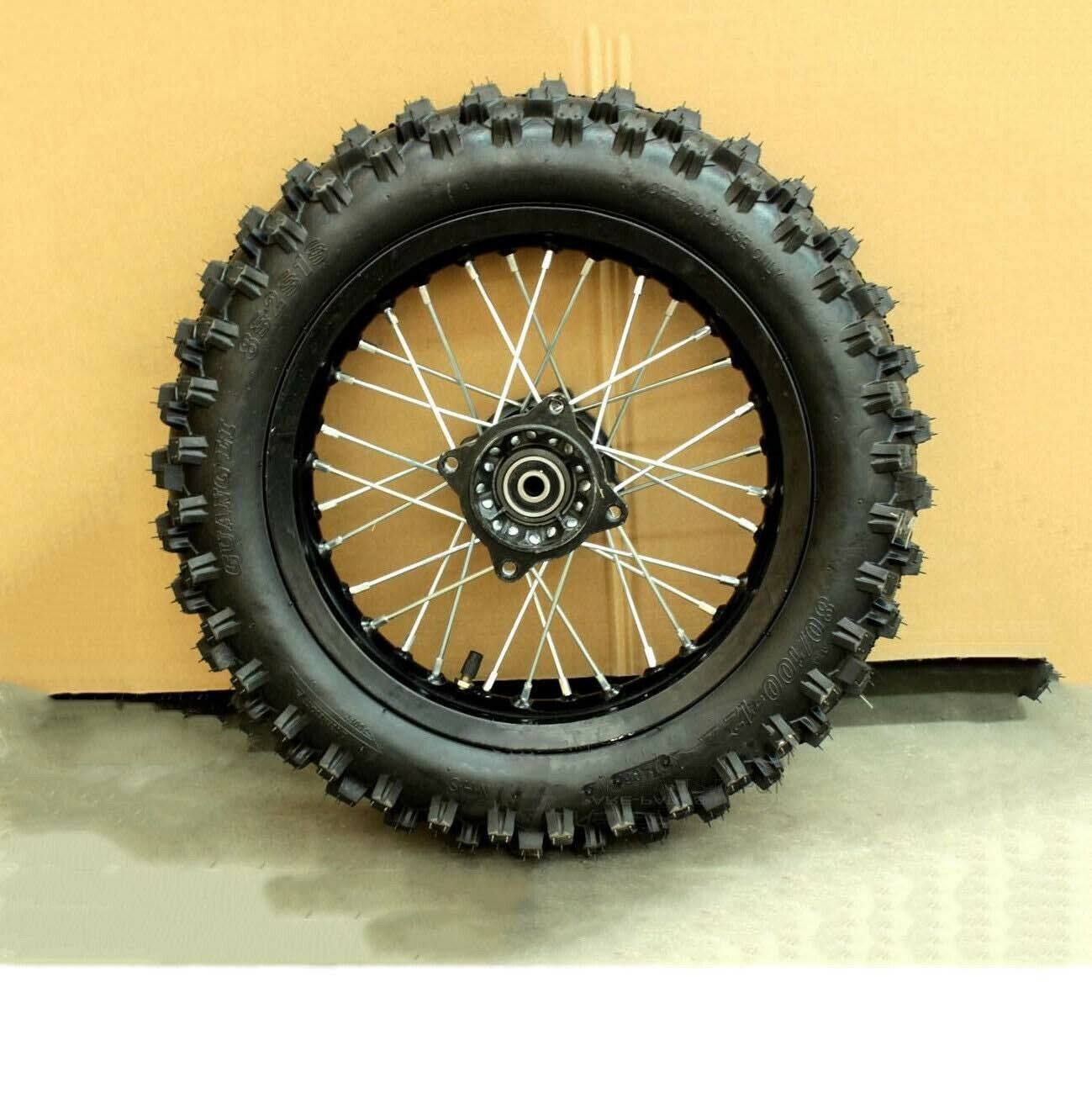 12 Inch 15mm Axle Complete Rear Wheel for 110cc 125cc 140cc Dirt Trail Pit Bikes - TDRMOTO