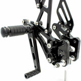 CNC Adjustable Rearset Footpegs Rear Set Black For SUZUKI GSXR 600/750 2006 -2010 - TDRMOTO