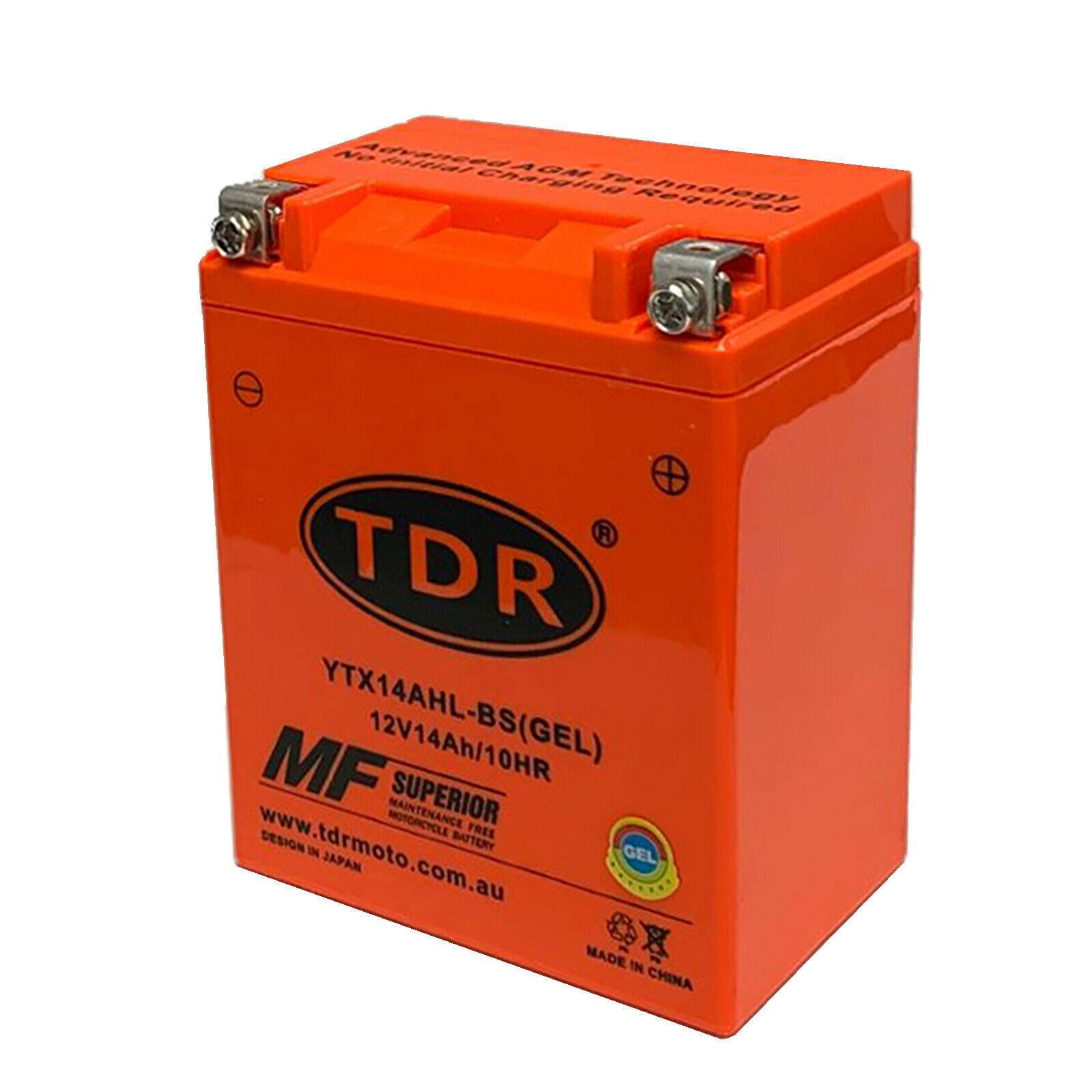 YTX14AHL-BS 12V 14Ah Motorbike Motorcycle Gel Battery 210CCA For Quad ATV Suzuki Yamaha Kawasaki - TDRMOTO