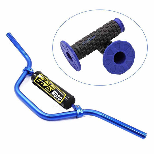 7/8" 22mm Universal Blue Handlebar & Hand Grip For Dirt Bike Off Road ATV Quad - TDRMOTO