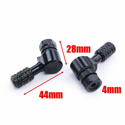 Motorcycle 45 Degree Rim Wheel Tire Valve Stems 11.3mm CNC Aluminum Black - TDRMOTO