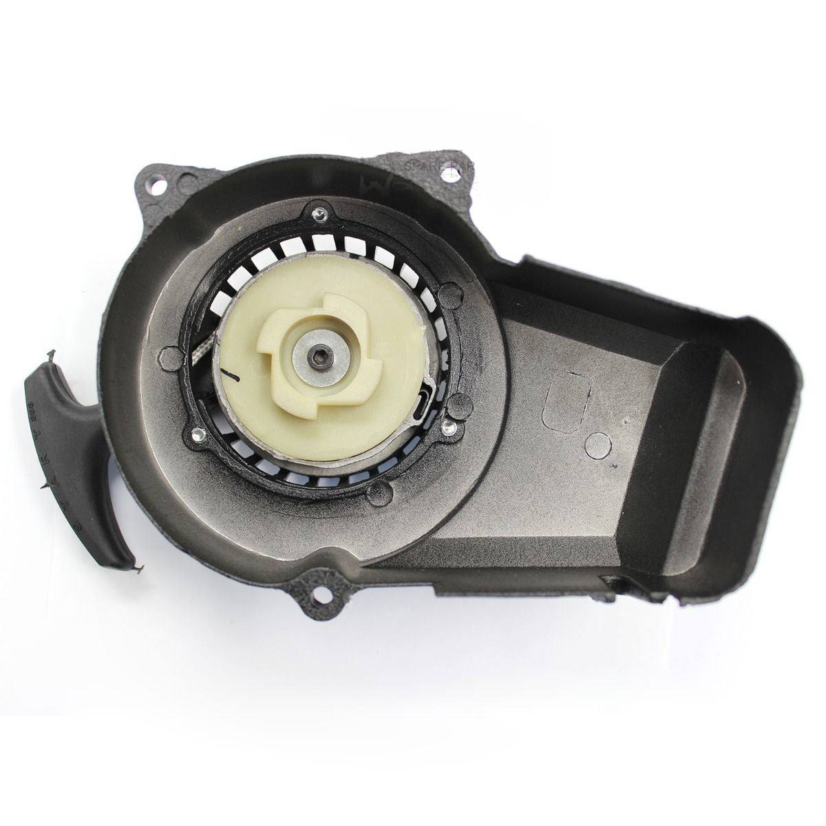 ALUMINUM Black Pull Start 47/49CC Mini Dirt Rocket Quad ATV 2-stroke Pocket bike - TDRMOTO