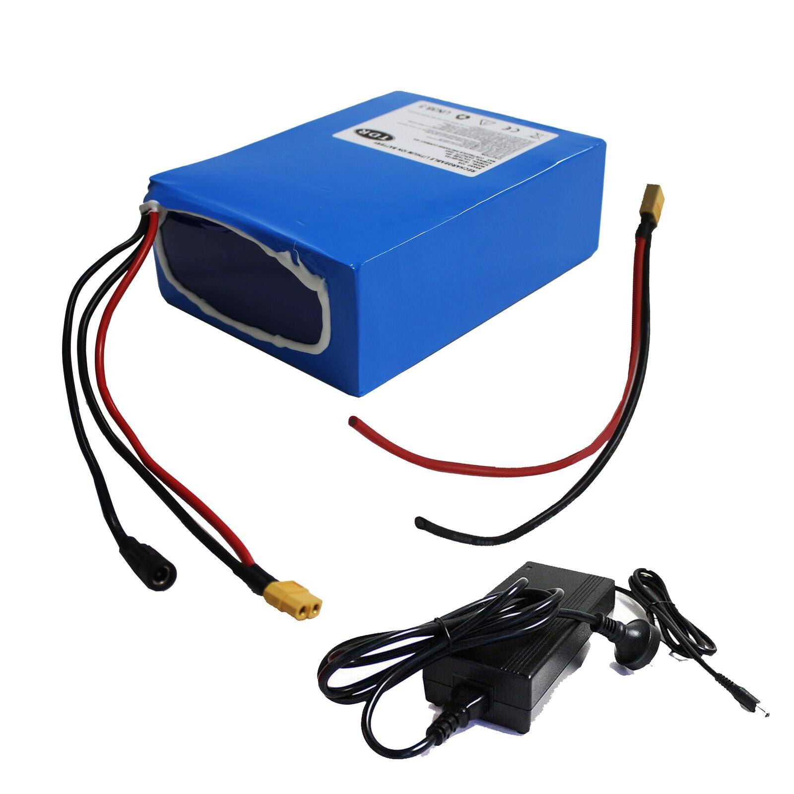 Rectangle 48V 15AH Lithium Ion BATTERY DIY Pack for Electric Wheelchair Mobility - TDRMOTO