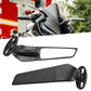 2Pcs Unviersal Motorcycle Rearview Mirrors Adjustable Wind Swivel Wing Mirror - TDRMOTO