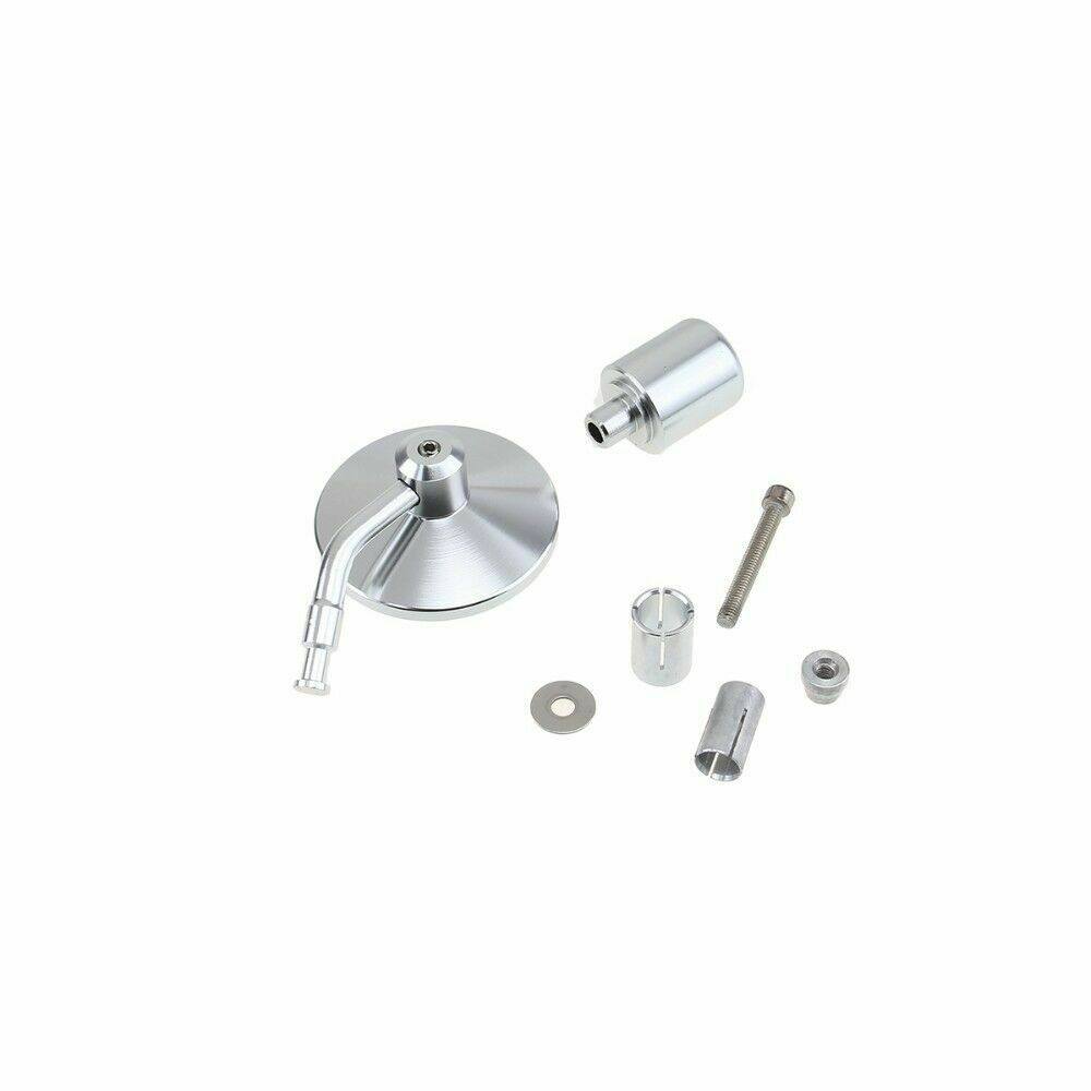 Silver CNC 7/8" Handle Bar End Rear-view Mirror Universal Fit - TDRMOTO