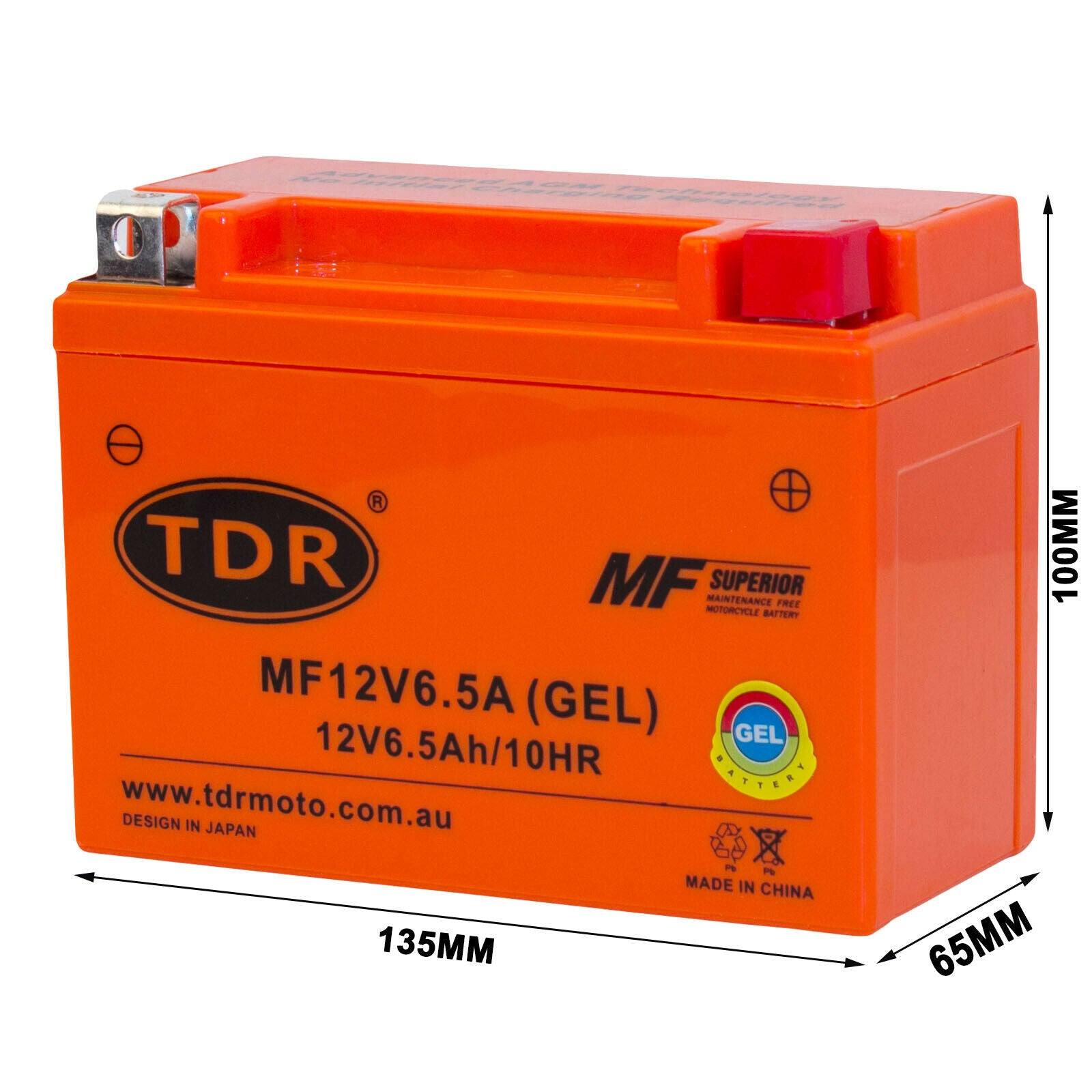 12V 6.5Ah Gel Battery for Motorcycle Dirt Bike ATV Quad Scooter Gokart Mower - TDRMOTO
