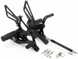 Fit Honda CBR250R 2010 2011 2012 2013 Adjustable Rearset Foot Peg Footrest Black - TDRMOTO