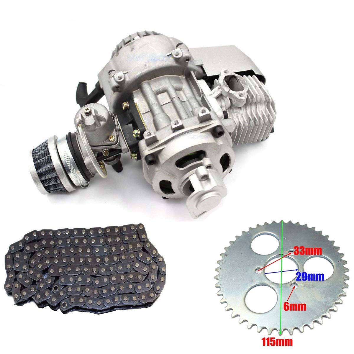 49cc 2 stroke Pull Start Engine Motor Mini Pocket PIT Quad Dirt Bike ATV Buggy - TDRMOTO