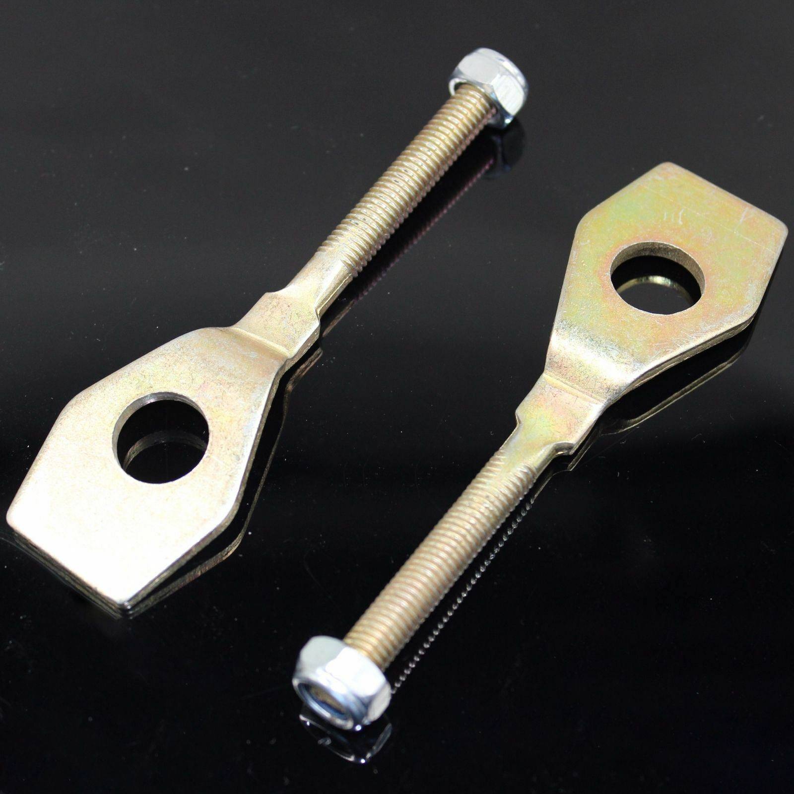 2x New ATV Chain Adjuster Tensioner (8mm thread, 113mm long) for 15mm axles - TDRMOTO