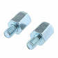 2 pieces Silver Motorcycle Mirror Mount Adapter Right 10mm to Right 8mm - Thread Reducer Converter - TDRMOTO