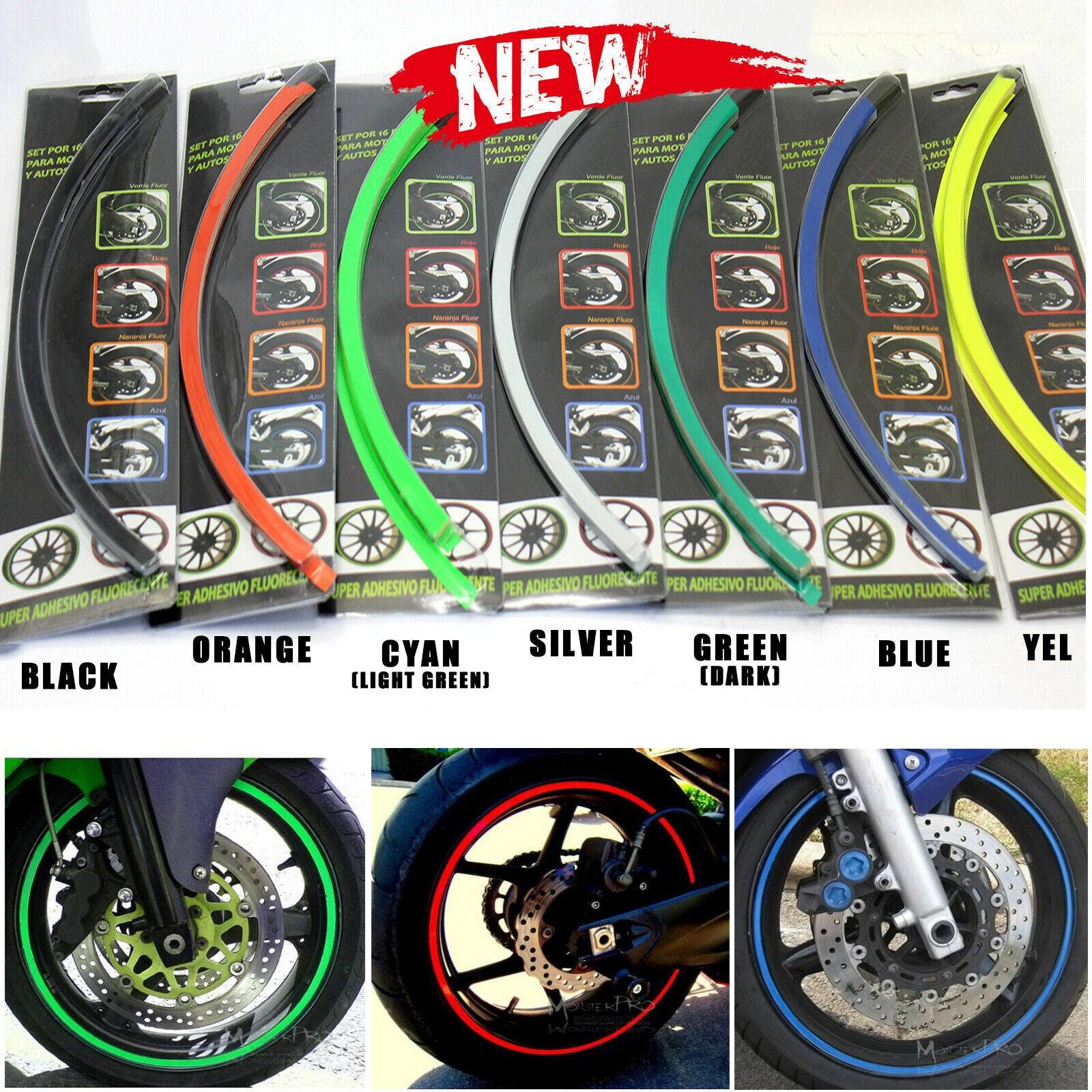 Motorcycle 17" Wheel Rim Stripe Tape Kawasaki Ninja 250R 300 500 - TDRMOTO