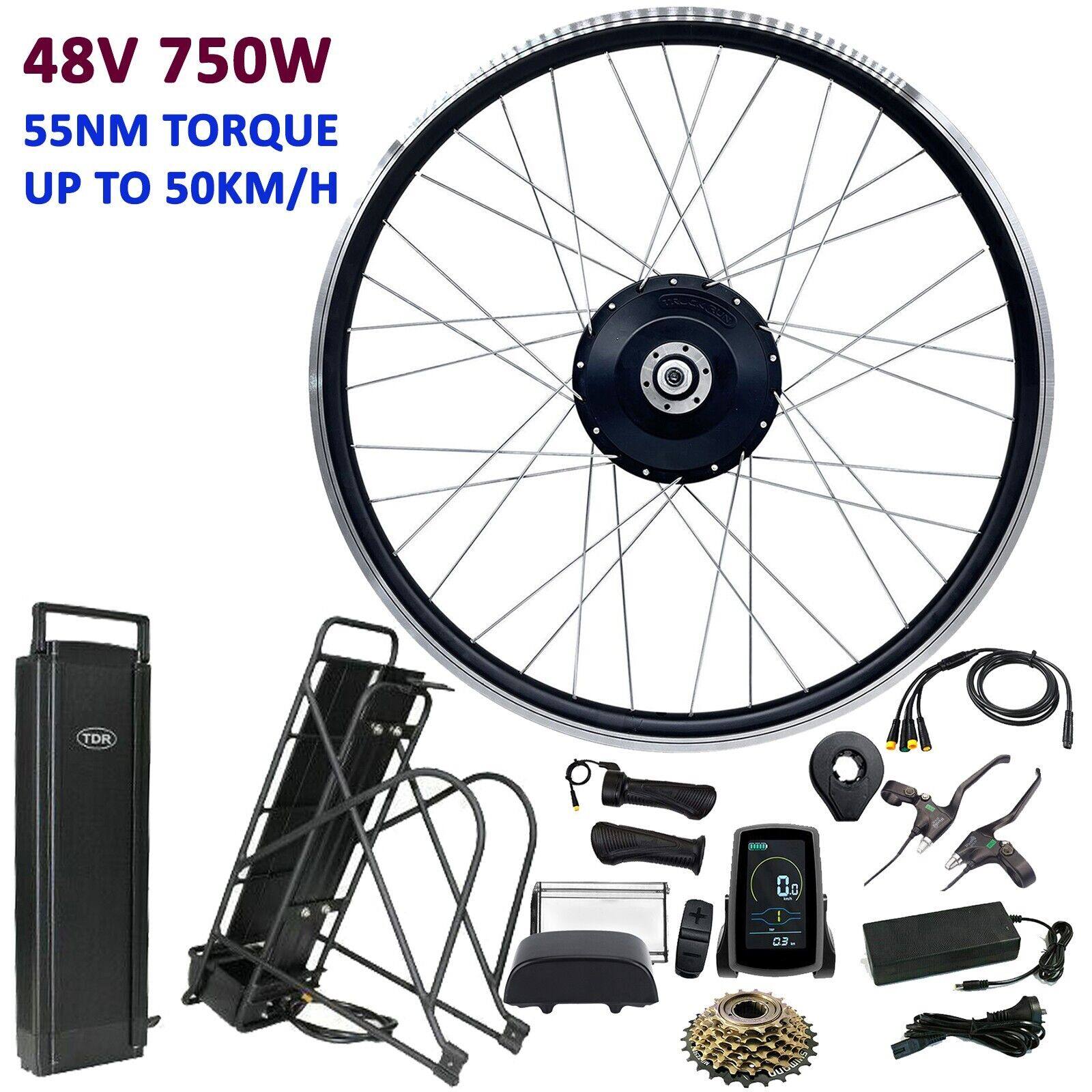750W 27.5" Rear Hub 48V 15Ah Rear Rack Battery Electric Bike Conversion Kit - TDRMOTO