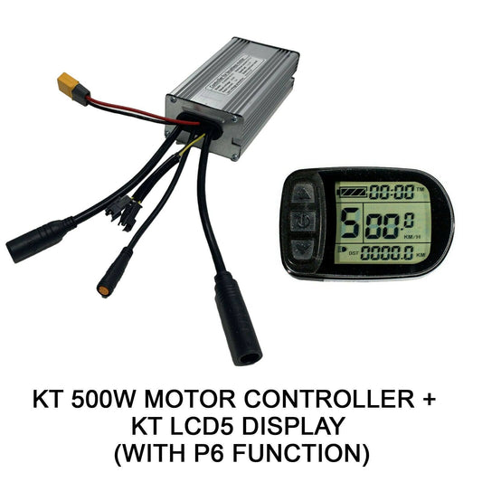 KT Controller 48V 22A & KT LCD5 Display For 48V 500W Electric Bike eBike Kit - TDRMOTO