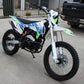 TDR CJ250 250cc Dirt Pit Bike Off Road Motocross Electric/Kick Start Motorbike Blue & Green - TDRMOTO