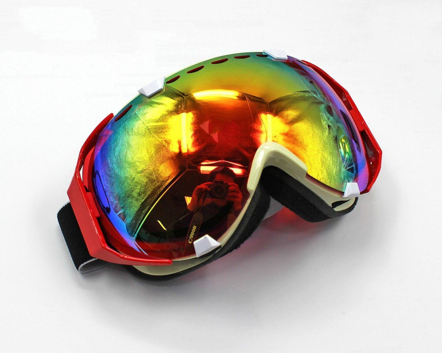 Red Double Lens Anti Fog Snow Goggle for Adult Unisex - TDRMOTO