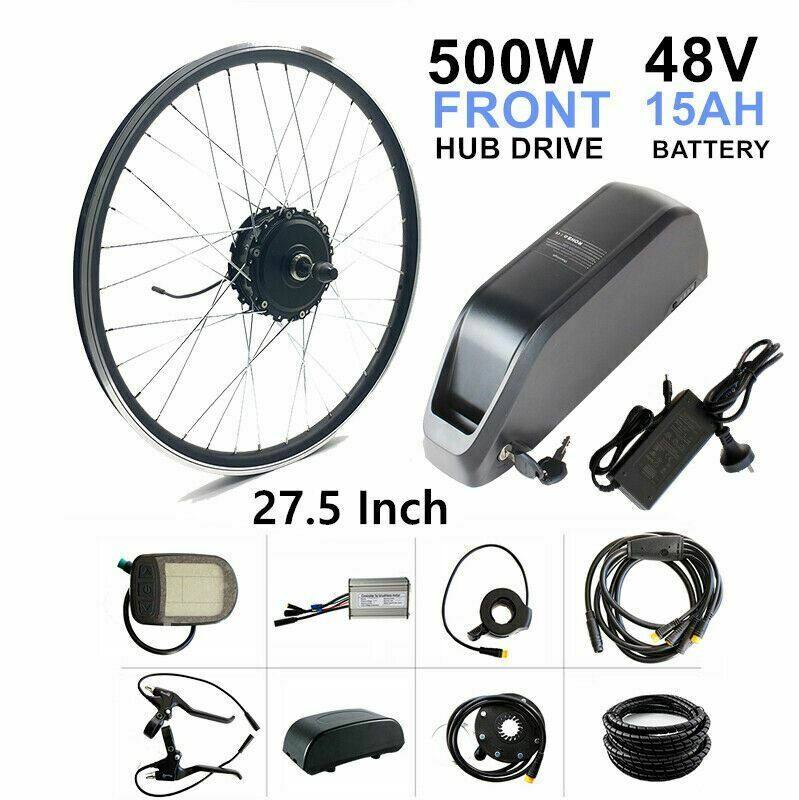 500W 27.5" Front Hub 48V 15Ah Battery Electric Bike Conversion Kit - TDRMOTO