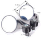 Round Universal Black Motorcycle 7/8" Bar End Rear Side View Mirrors Cafe Racer - TDRMOTO