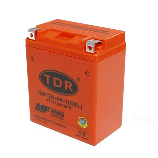 12N12A-4A-1 12V 12Ah Motorcycle Battery For Honda Yamaha Kawasaki Motorbike ATV YTX14AH-BS/YB12A-A - TDRMOTO